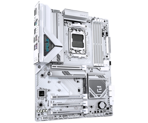 GIGABYTE B850 EAGLE ICE Placa Base – Procesadores AMD Ryzen serie 9000, VRM digital de 8+2+2 fases, hasta 8200 MHz DDR5 (O.C), 1 x M.2 PCIe 5.0 + 2 