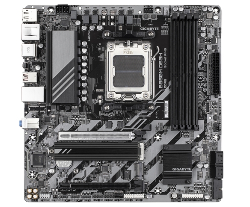 GIGABYTE B850M DS3H Placa Base - Procesadores AMD Ryzen Serie 9000, 16+2+2 fases VRM digitales, hasta 8200MHz DDR5 (OC), 1xPCIe 5.0 + 1xPCIe 4.0 M.2,