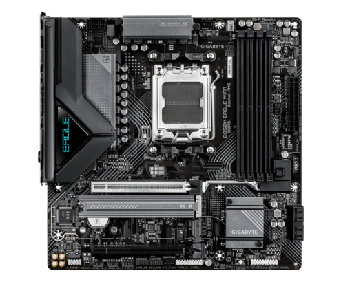 GIGABYTE B850M EAGLE WIFI7 Placa Base – CPUs AMD Ryzen Serie 9000, VRM digital de 8+2+2 fases, hasta 8200 MHz DDR5 (O.C.), 1× M.2 PCIe 5.0 + 1× M.