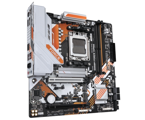 GIGABYTE B850M FORCE WIFI6E Placa Base – Compatible con procesadores AMD Ryzen serie 9000, VRM digital de 8+2+2 fases, hasta 9600 MHz DDR5 (OC), 1 x
