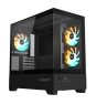 GIGABYTE C201 PANORAMIC Caja de PC – Torre Media, m-ATX, soporte para radiador de 360 mm, 3 ventiladores preinstalados, USB 3.0, compatible con RGB 