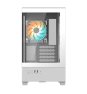 GIGABYTE C201 PANORAMIC ICE Caja para PC – Torre media, m-ATX, compatible con radiador de 360 mm, 3 ventiladores preinstalados, USB 3.0, compatible 