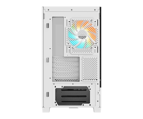 GIGABYTE C201 PANORAMIC ICE Caja para PC – Torre media, m-ATX, compatible con radiador de 360 mm, 3 ventiladores preinstalados, USB 3.0, compatible