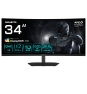 GIGABYTE G34WQC2 Monitor Gaming Curvo 34” WQHD - 3440 x 1440, 1500R, 200Hz, 1ms, 450 cd/m², AMD FreeSync Premium, DisplayHDR 400, HDMI 2.0, Display