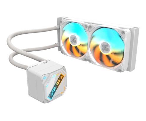 GIGABYTE GAMING 240 ICE Refrigeración Líquida para CPU - 2x120mm Ventiladores ARGB, mecanismo de enclavamiento deslizante, DAISY-CHAIN, Compatible c