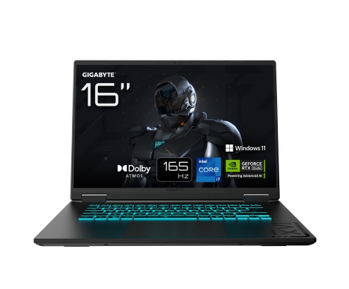 GIGABYTE GAMING A16 CWH Portátil Gaming - 16,0“, 165Hz WQXGA, Intel Core i7-13620H, NVIDIA RTX 5070, 32GB DDR5 5200MHz, 1TB Gen4 SSD, Win 11 Home,