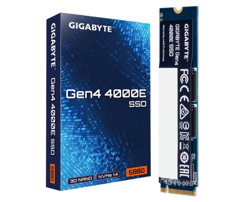 GIGABYTE Gen4 4000E 500 GB M.2 PCI Express 4.0 NVMe 3D NAND