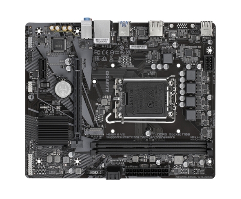 GIGABYTE H610M K V2 Placa base - Procesadores Intel Core 14ª generación, hasta 5600 MHz DDR5, 1xPCIe 3.0 M.2, LAN 1GbE, USB 3.2 Gen 1