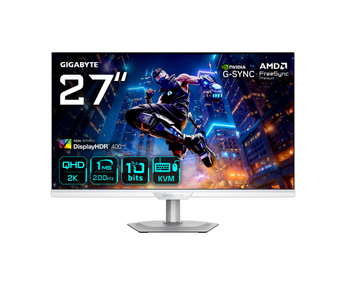 GIGABYTE M27Q2 QD ICE Monitor Gaming 27” QHD - 2560 x 1440, 200Hz, 1ms, 350 cd/m², FreeSync Premium, Display HDR400, HDMI 2.0, DisplayPort 1.4