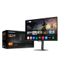GIGABYTE M27QS Monitor Inteligente 27” 2K QHD - Google TV, Pantalla inalámbrica, 2560 x 1440, 180Hz, 1ms, 350 cd/m², FreeSync, Display HDR400, HDM