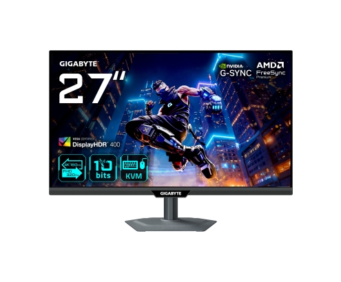 GIGABYTE M27UP Monitor de juego 27” 4K UHD - Modo dual (4K 160Hz o FHD 320Hz), 3840 x 2160, 1ms, 350 cd/m², FreeSync Premium, DisplayHDR400, HDMI 2