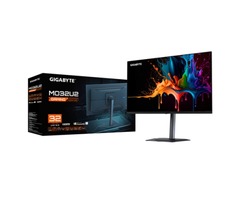 GIGABYTE MO32U2 Monitor Gaming OLED 32” 4K UHD - 3840 x 2160, 240Hz, 0.03ms, 250 cd/m², G-Sync Compatible, FreeSync Premium Pro, Display HDR True B