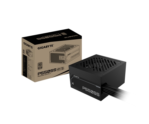 GIGABYTE P550SS Fuente de Alimentación - PCIe 5.0, 80 PLUS Silver, Ventilador de 120 mm, Compatible con ATX 3.0, Enchufe EU