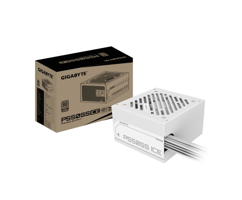 GIGABYTE P550SS ICE Fuente de Alimentación - PCIe 5.0, 80 PLUS Silver, Ventilador de 120 mm, Compatible con ATX 3.0, Enchufe EU