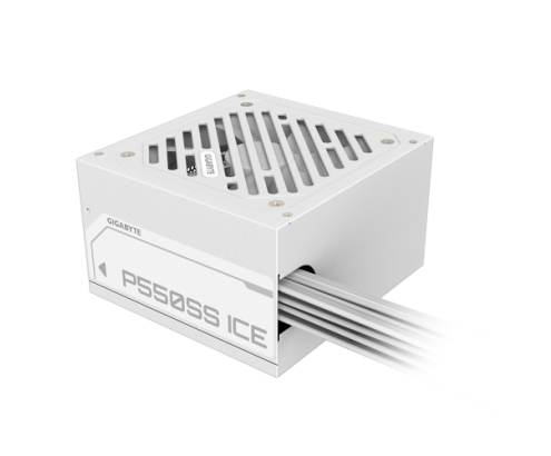 GIGABYTE P550SS ICE Fuente de Alimentación - PCIe 5.0, 80 PLUS Silver, Ventilador de 120 mm, Compatible con ATX 3.0, Enchufe EU