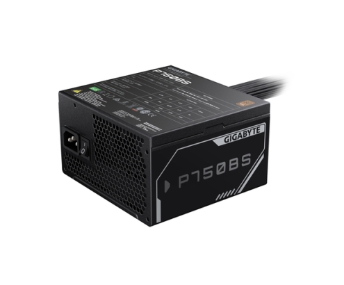 GIGABYTE P750BS Fuente de Alimentación - PCIe 5.0, 80 PLUS Bronze, Diseño totalmente modular, Ventilador de 120 mm, Compatible con ATX, Enchufe EU