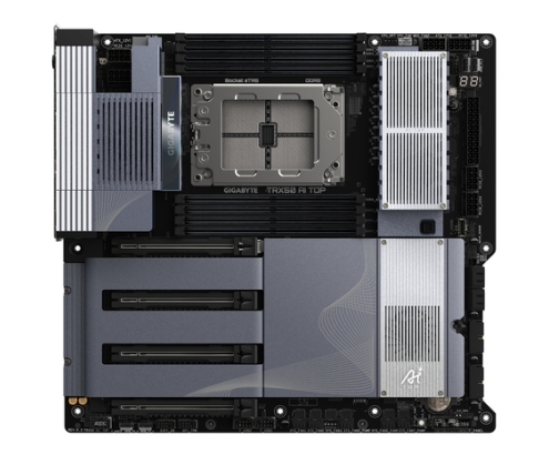 GIGABYTE TRX50 AI TOP-2B Placa Base – Procesadores AMD Ryzen Threadripper PRO 7000, VRM digital de 16+8+4 fases, hasta 5200 MHz DDR5, 4 x M.2 PCIe 5
