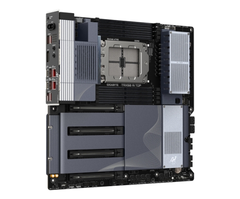 GIGABYTE TRX50 AI TOP-2B Placa Base – Procesadores AMD Ryzen Threadripper PRO 7000, VRM digital de 16+8+4 fases, hasta 5200 MHz DDR5, 4 x M.2 PCIe 5