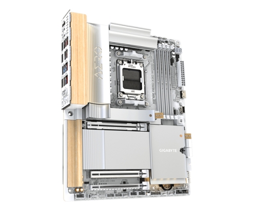 GIGABYTE X870E AERO X3D WOOD Placa Base - Compatible con procesadores AMD Ryzen 9000, VRM digital de 16+2+2 fases, hasta 9000Hz DDR5 (O.C.), 2xPCIe 5.