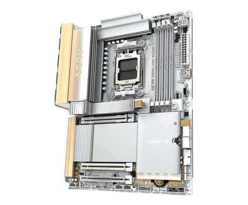 GIGABYTE X870E AERO X3D WOOD Placa Base - Compatible con procesadores AMD Ryzen 9000, VRM digital de 16+2+2 fases, hasta 9000Hz DDR5 (O.C.), 2xPCIe 5.