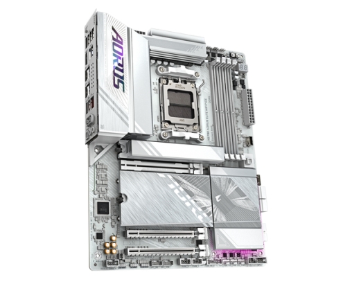 GIGABYTE X870E AORUS ELITE WIFI7 ICE Placa base - Soporta procesadores AMD Ryzen 9000, VRM digital de 16+2+2 fases, hasta 8200 MHz DDR5 (O.C.), 3x PCI