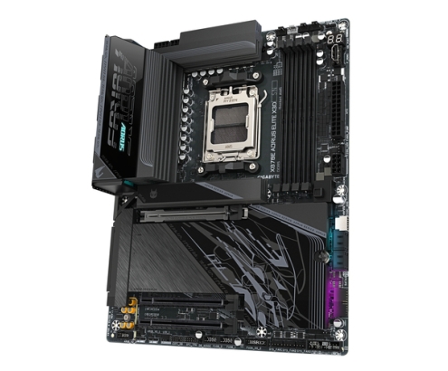 GIGABYTE X870E AORUS ELITE X3D Placa Base – Compatible con procesadores AMD Ryzen 9000, VRM digital de 16+2+2 fases, hasta 9000 Hz DDR5 (OC), 2 x PC