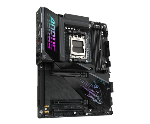 GIGABYTE X870E AORUS PRO X3D Placa Base - Compatible con procesadores AMD Ryzen 9000, VRM digital de 18+2+2 fases, hasta 9000MHz DDR5 (O.C.), 2xPCIe 5