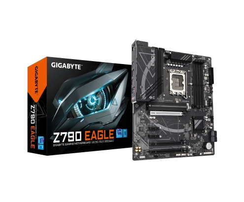 GIGABYTE Z790 EAGLE Placa base - Compatible con procesadores Intel Core de 14ª generación, VRM de 12+1+1 fases, hasta 7600 MHz DDR5 (OC), 3xPCIe 4.0