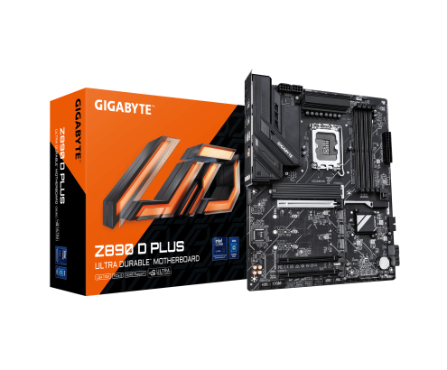 GIGABYTE Z890 D PLUS Placa Base – Compatible con procesadores Intel Core Ultra (Serie 2), VRM de 12+1+2 fases, hasta 9466 MHz DDR5 (OC), 1x PCIe 5.0