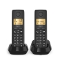 Gigaset BASIC 100 DUO Teléfono DECT/analógico Identificador de llamadas Negro