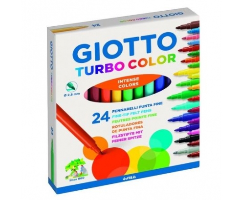 GIOTTO TURBO COLOR CAJA 24 UDS ROTULADOR PUNTA SUPER RESISTENTE DE 2.8 MM 417000