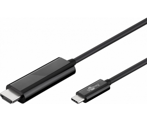 Goobay Adaptador de cable de vídeo USB Tipo C - HDMI 1,8 m Negro