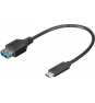 Goobay Cable USB 3.2 Gen 1 (3.1 Gen 1) USB C/USB A 0,2 m Negro