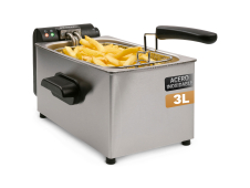 Grunkel FRYPRO-3SS freidora Sencillo 3 L Independiente 2000 W Acero in...