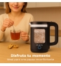 Grunkel HV-18CWPNG tetera eléctrica 1,8 L 1500 W Negro, Transparente