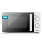 Grunkel MW-20EASY microondas Blanco, Negro Solo microondas Encimera 20 L 700 W