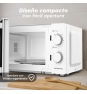 Grunkel MW-20EASY microondas Blanco, Negro Solo microondas Encimera 20 L 700 W