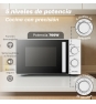 Grunkel MW-20EASY microondas Blanco, Negro Solo microondas Encimera 20 L 700 W
