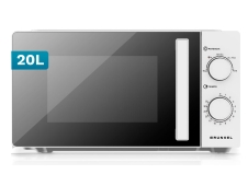 Grunkel MW-20EASY microondas Blanco, Negro Solo microondas Encimera 20...