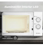 Grunkel MW-25EASY microondas Blanco Solo microondas Encimera 25 L 850 W