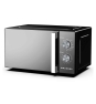 Grunkel MWG-20ESPEJO microondas Acero inoxidable, Negro Microondas con grill Encimera 20 L 700 W