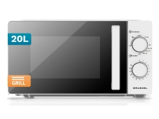 Grunkel MWG-20GRILL microondas Blanco, Negro Microondas con grill Enci...