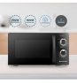 Grunkel MWG-20NG microondas Negro Microondas con grill Encimera 20 L 700 W