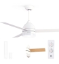 Grunkel SKYECO-52 ventilador Blanco, Madera