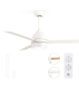 Grunkel SKYECO-52 ventilador Blanco, Madera