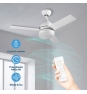 Grunkel SKYECO-52 ventilador Blanco, Madera