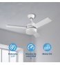 Grunkel SKYECO-52 ventilador Blanco, Madera