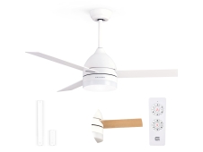 Grunkel SKYECO-52 ventilador Blanco, Madera