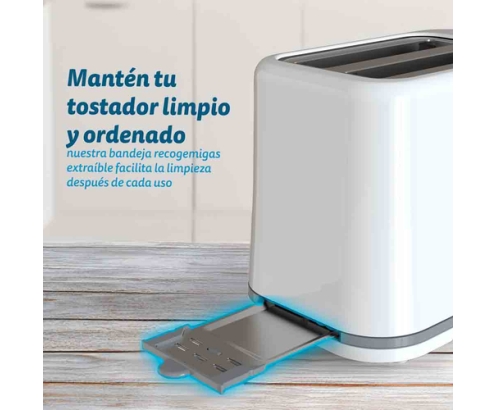 Grunkel TSB-EASYTOAST tostadora 6 2 rebanada(s) 870 W Blanco