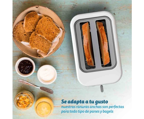 Grunkel TSB-EASYTOAST tostadora 6 2 rebanada(s) 870 W Blanco